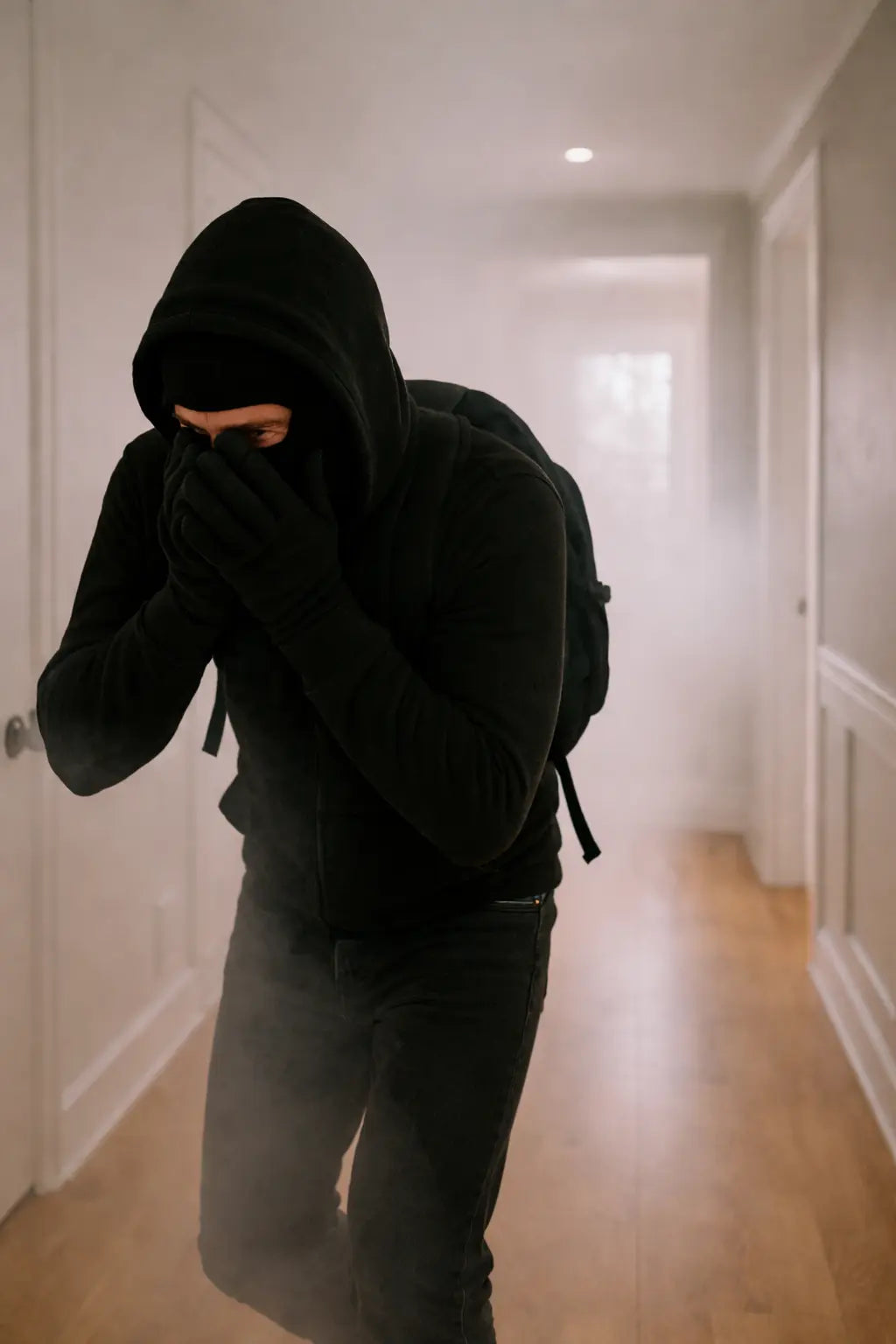 Diffuseur de gaz irritant lacrymogène anti-intrusion professionnel compatible alarme Qualiforce - canon à son anti-intrusion