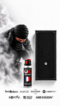 Option : diffuseur de gaz lacrymogène CS filaire 100 ml 450 m³ dissimulé dans le canon à son