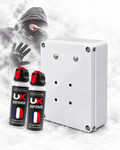Diffuseur de gaz lacrymogène CS haute pression IGAZ 900 – 2 × 100 ml – 900 m³ en 25 secondes - compatible alarme & canons à son - contact sec