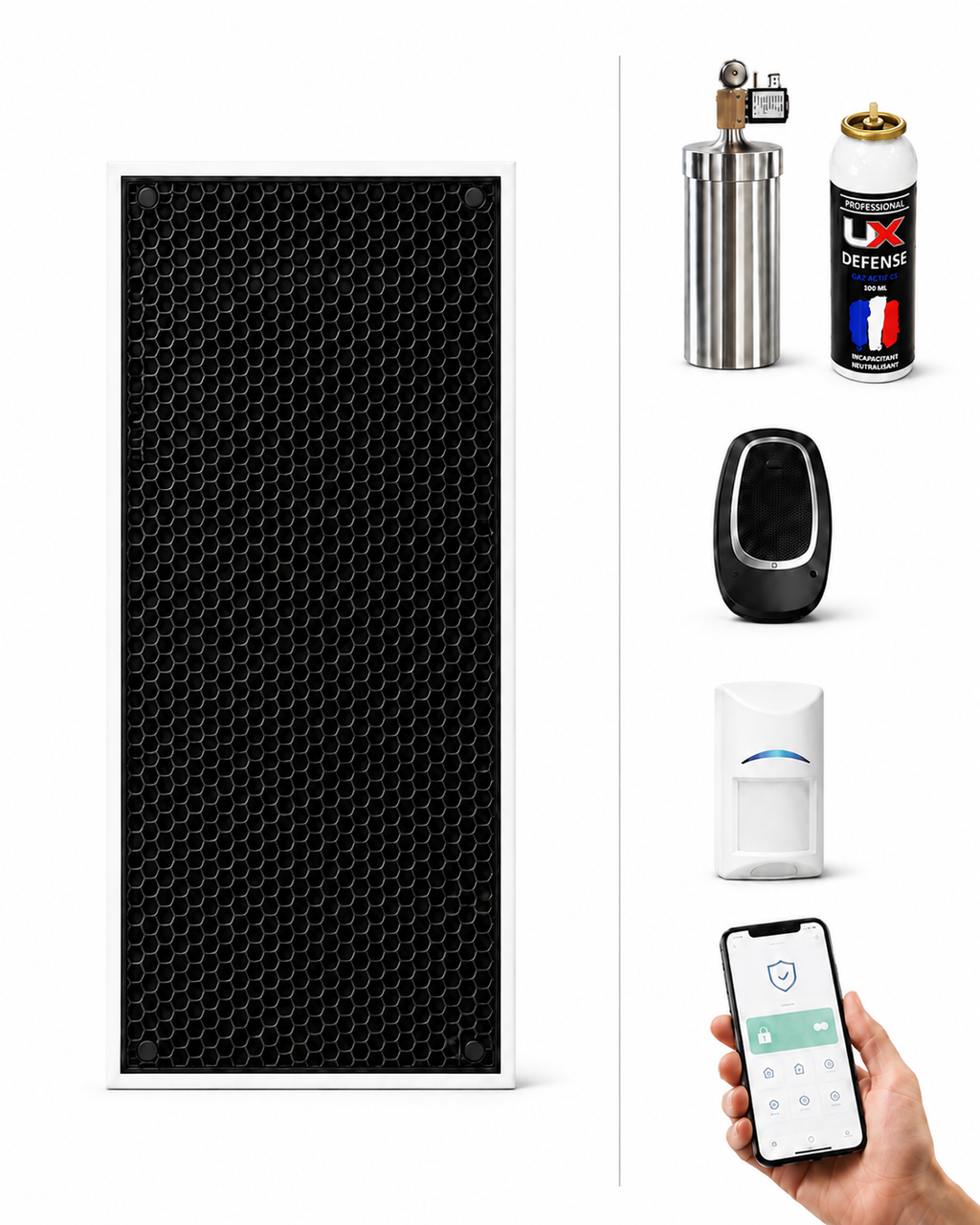 Offre spéciale hauts risques :  canon à son anti-intrusion 133 dB C2 – AUTONOME - diffuseur de gaz lacrymogène - pilotable par smartphone - détecteur de confirmation filaire anti-brouillage et télécommandes avec fonction panique