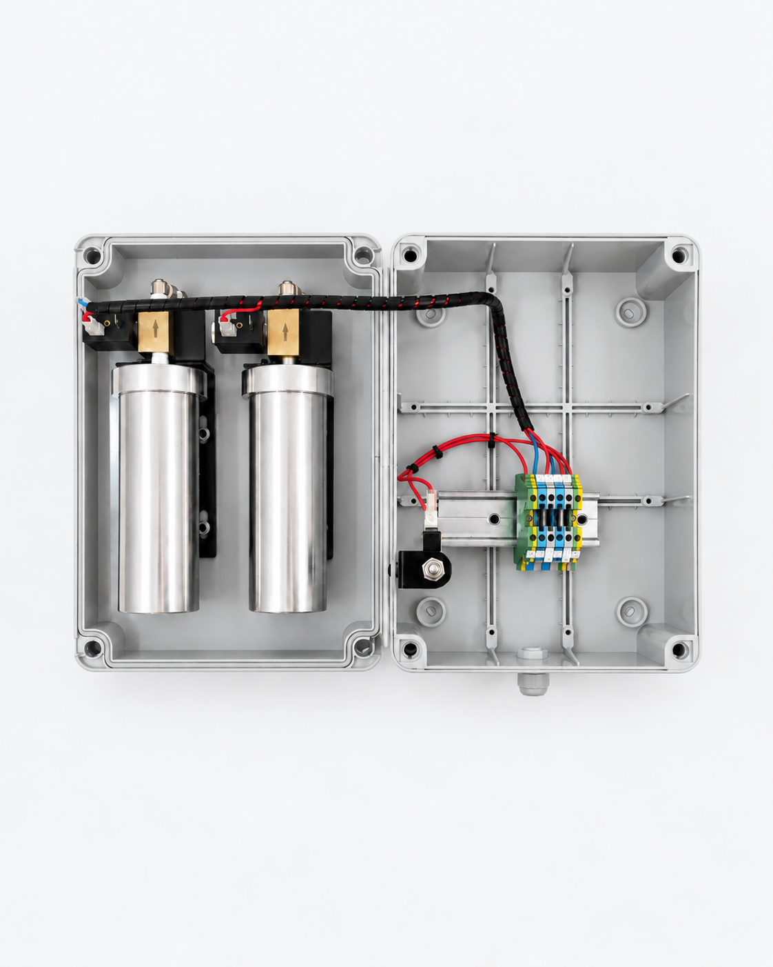 Diffuseur de gaz lacrymogène CS haute pression IGAZ 900 – 2 × 100 ml – 900 m³ en 25 secondes - compatible alarme & canons à son - contact sec