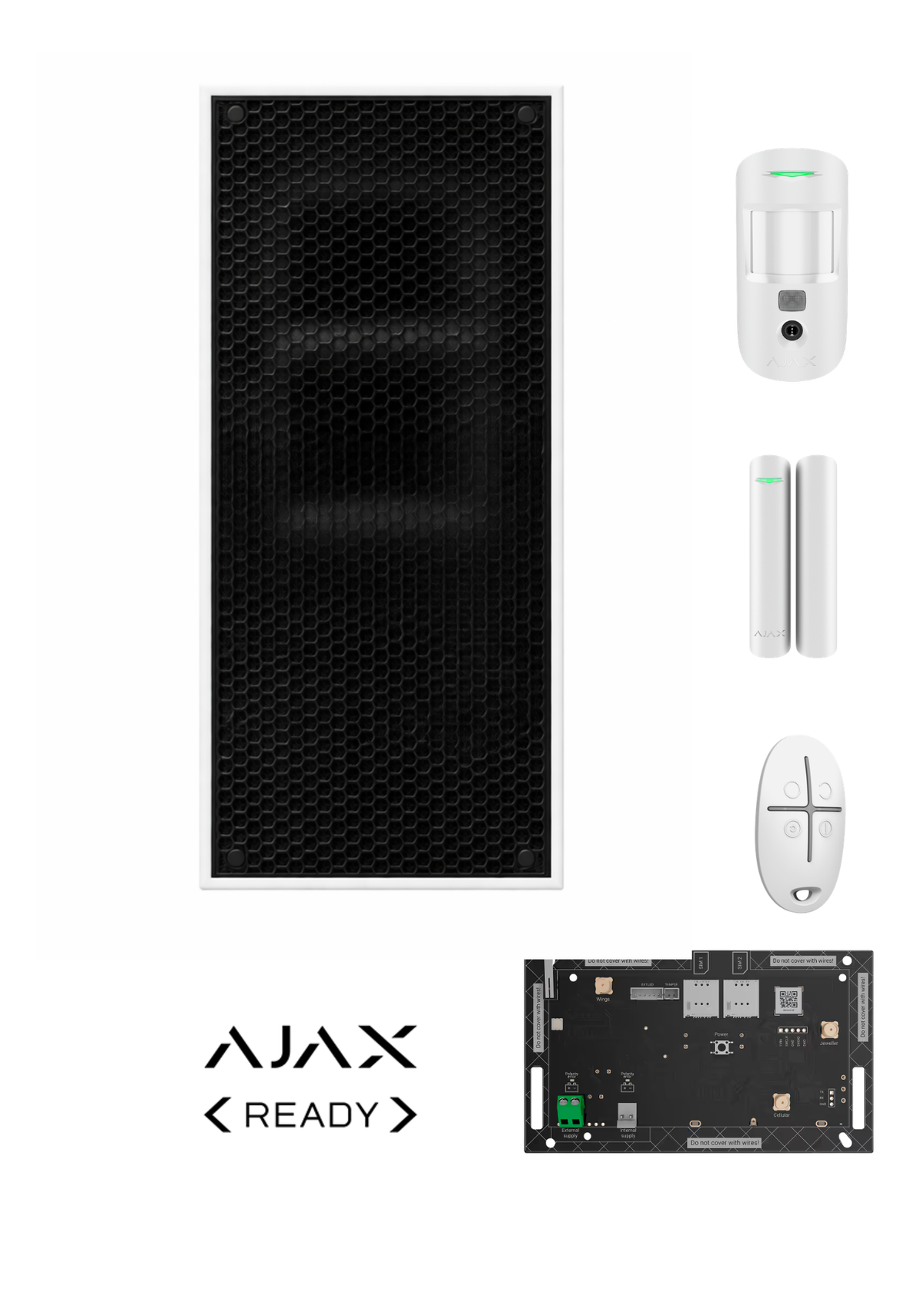 1 - Alarme avec canon à son anti-intrusion 133 dB à 1 m  – Blast C2 Fixe avec centrale AJAX HUB BP - jet de gaz lacrymogène en option