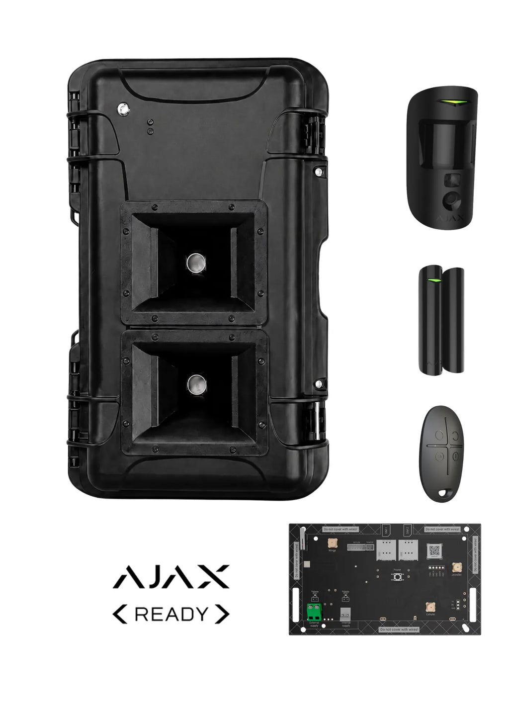 Alarme avec canon à son anti-intrusion 133 db à 1 m AJAX ready – Blast V2 avec HUB BP ou AJAX FIBRA - jet de gaz lacrymogène en option Qualiforce - canon à son anti-intrusion