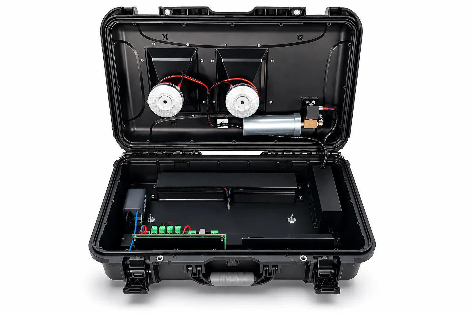 Alarme avec canon à son anti-intrusion 133 db à 1 m AJAX ready – Blast V2 avec HUB BP ou AJAX FIBRA - jet de gaz lacrymogène en option Qualiforce - canon à son anti-intrusion