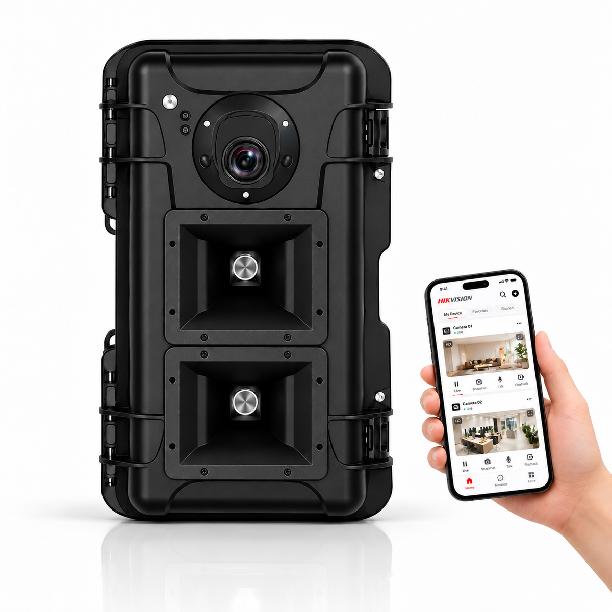 2 - Canon à son anti-intrusion 133 dB à 1 m nomade – Blast V2 avec caméra HIKVISION - MIL-SPEC - jet de gaz lacrymogène en option - disponible décembre 2026